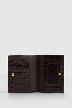 Quincy Leather Croc Pssport Holder