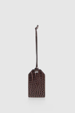 Quincy Leather Croc Luggage Tag