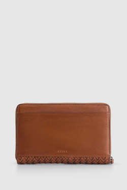 Lina Leather Weave Travel Wallet