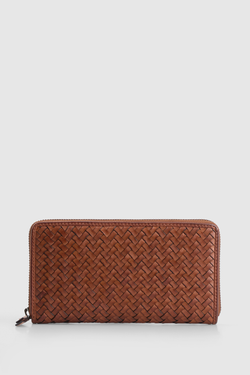 Lina Leather Weave Large Wallet