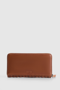 Lina Leather Weave Large Wallet