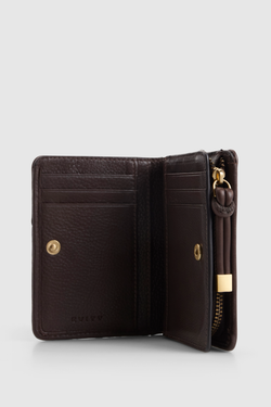 Kaia Leather Weave Small Wallet