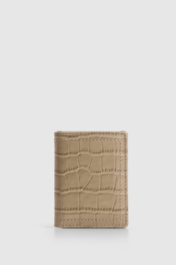Dahlia Leather Croc Credit Card