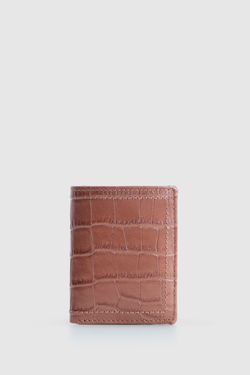 Dahlia Leather Croc Credit Card