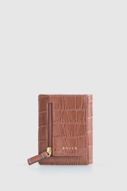 Dahlia Leather Croc Credit Card