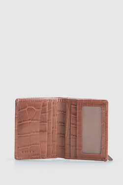 Dahlia Leather Croc Credit Card