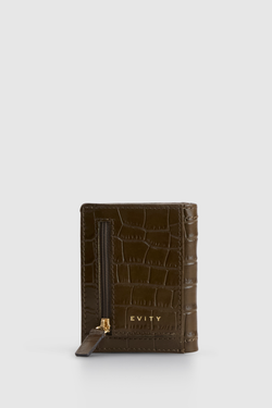 Dahlia Leather Croc Credit Card