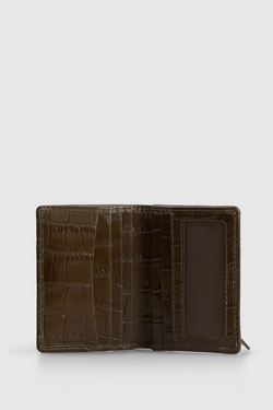 Dahlia Leather Croc Credit Card