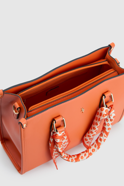 Small Tote Bag With Scarf