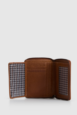 RFID Adam Leather Zip Wallet