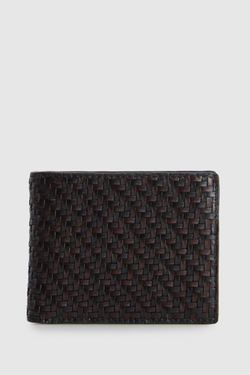 RFID Logan Leather Weave Bifold