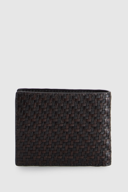 RFID Logan Leather Weave Bifold