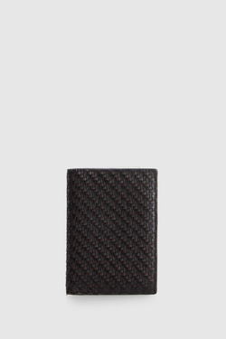 Logan Leather Weave Passport Case
