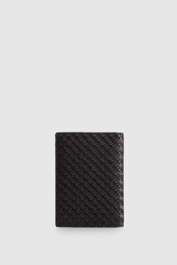 Logan Leather Weave Passport Case