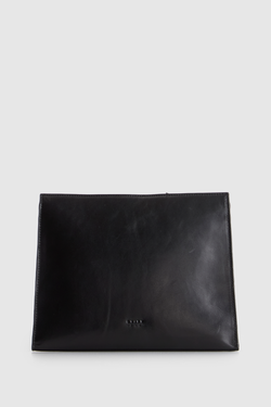 Logan Leather Weave Pouch