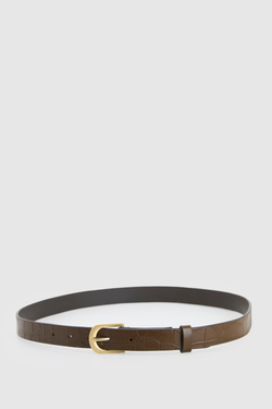 Lila Croc Emboss Belt