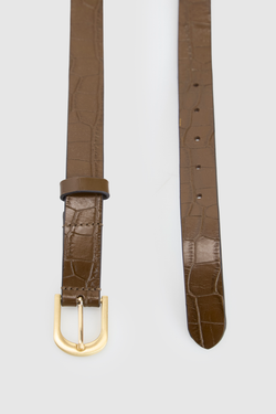 Lila Croc Emboss Belt