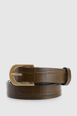 Lila Croc Emboss Belt
