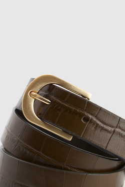 Lila Croc Emboss Belt