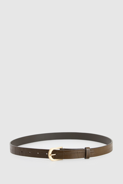 Lila Croc Emboss Belt