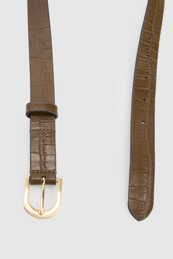 Lila Croc Emboss Belt
