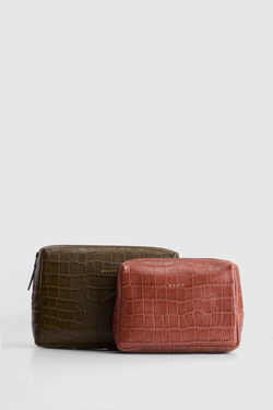 Dahlia Croc Emboss Multi Pouches