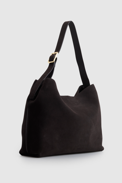 Cecily Leather Buckle Hobo Bag