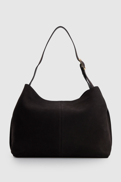 Cecily Leather Buckle Hobo Bag