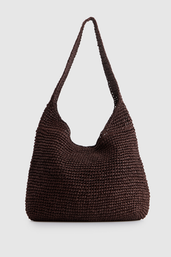 Fallon Straw Large Shoulder Bag