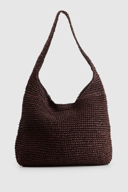 Fallon Straw Large Shoulder Bag
