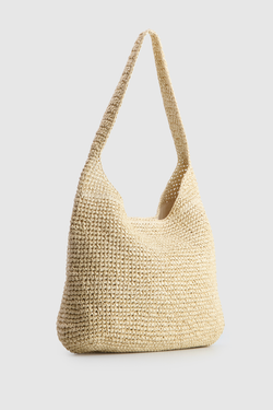 Fallon Straw Large Shoulder Bag