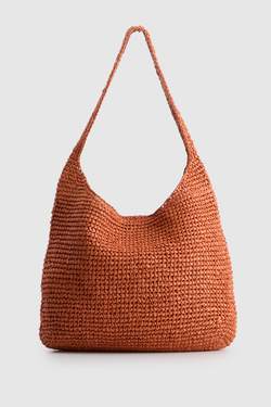 Fallon Straw Large Shoulder Bag