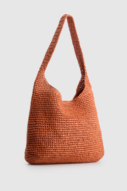 Fallon Straw Large Shoulder Bag