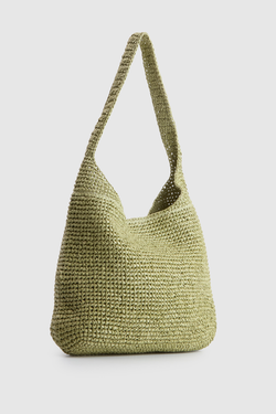Fallon Straw Large Shoulder Bag