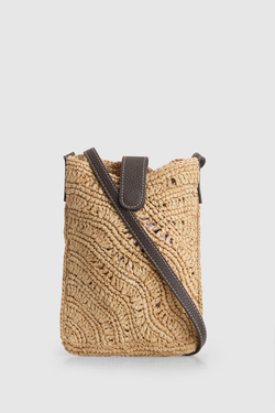 Camile Raffia Crossbody Bag
