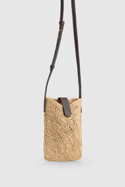 Camile Raffia Crossbody Bag