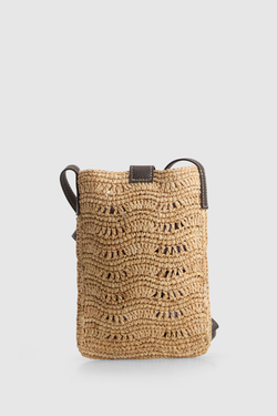 Camile Raffia Crossbody Bag