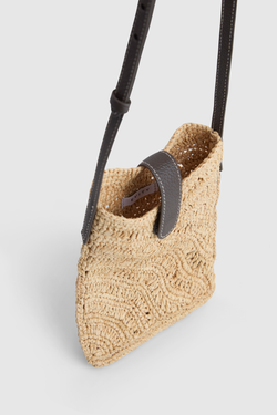 Camile Raffia Crossbody Bag