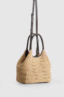 Camile Raffia Shopper Bag