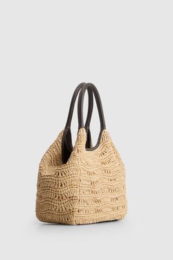 Camile Raffia Shopper Bag