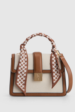Scarf Top Handle Bag