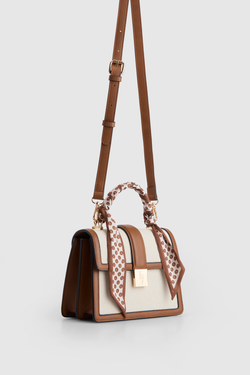 Scarf Top Handle Bag