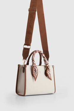 Small Tote Bag With Scarf