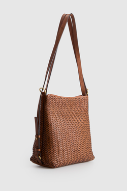 Lina Leather Weave Backpack