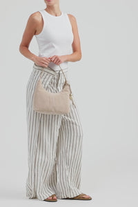 Nina Leather Suede Hobo Bag