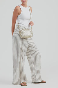 Margo Leather Weave Crossbody Bag