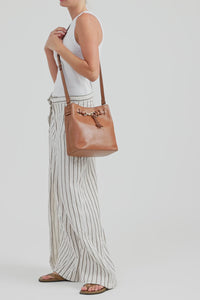 Celeste Leather Bucket Bag