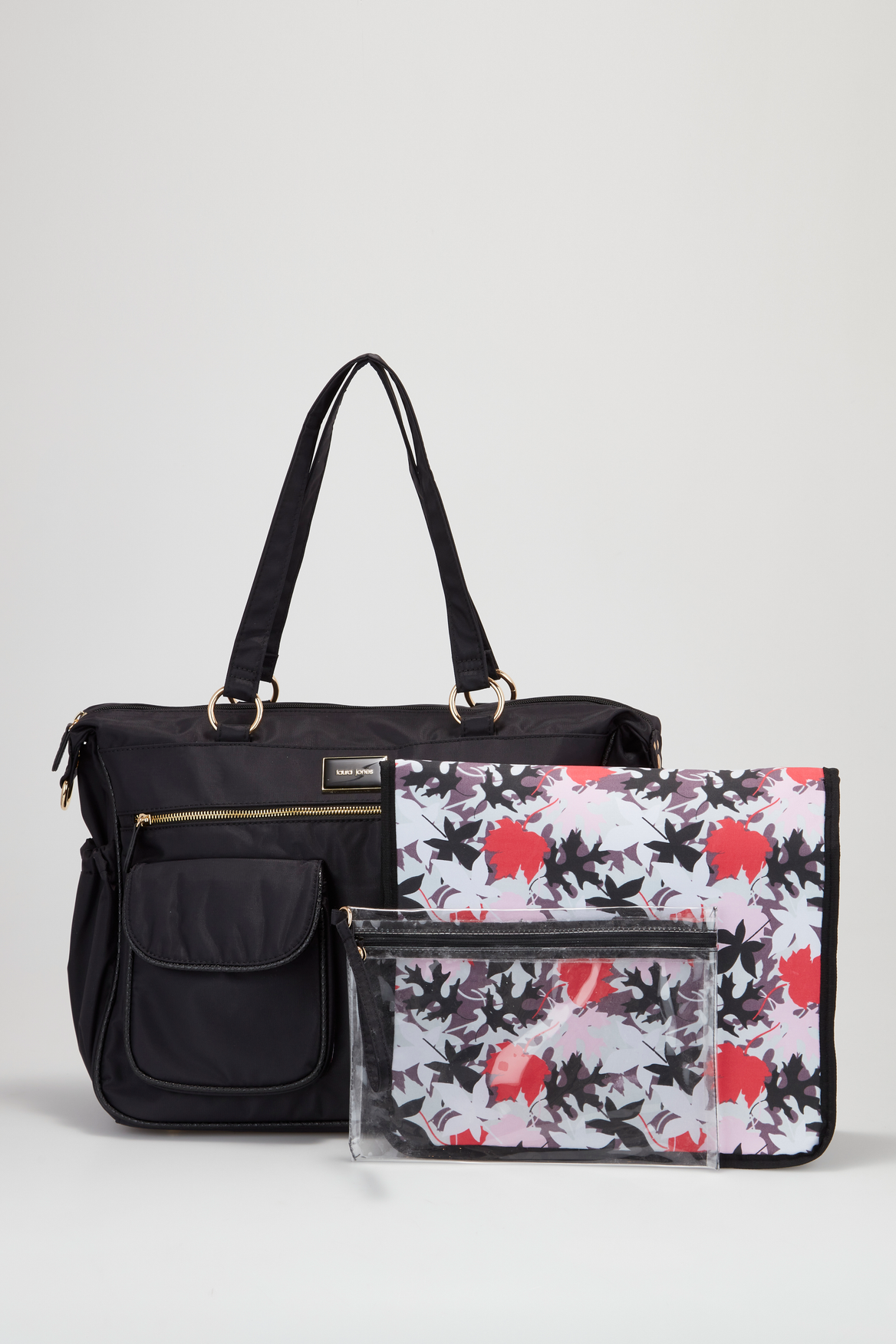 Laura Jones Womens Black & White Floral Handbag BNWT RRP $59.95(s)
