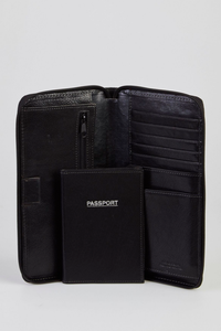 RFID Leather Passport Wallet