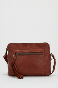 Ari Leather Tassel Crossbody Bag